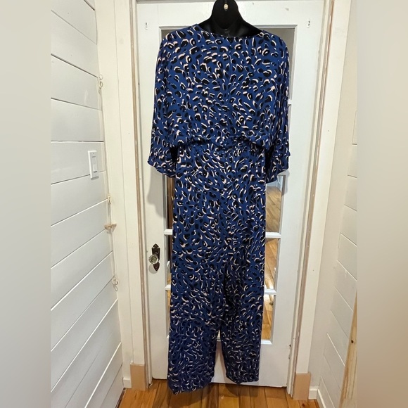 💙 ELOQUII ELEMENTS – Blue Animal Print Jumpsuit – Size 28 - Picture 9 of 9